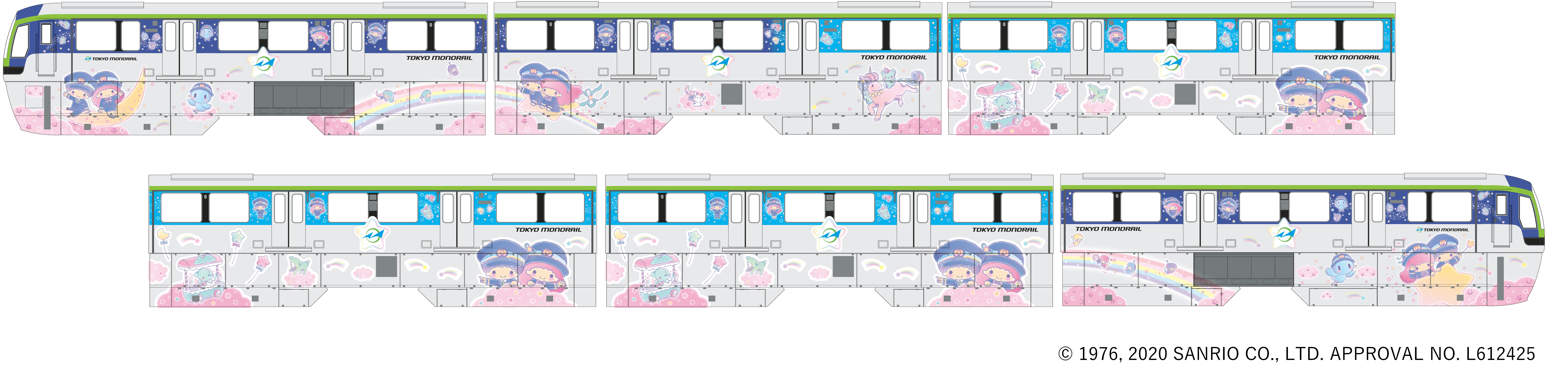 ©1976, 2020 SANRIO CO., LTD.Ⓗ ©2020 Tokyo Monorail/dwarf