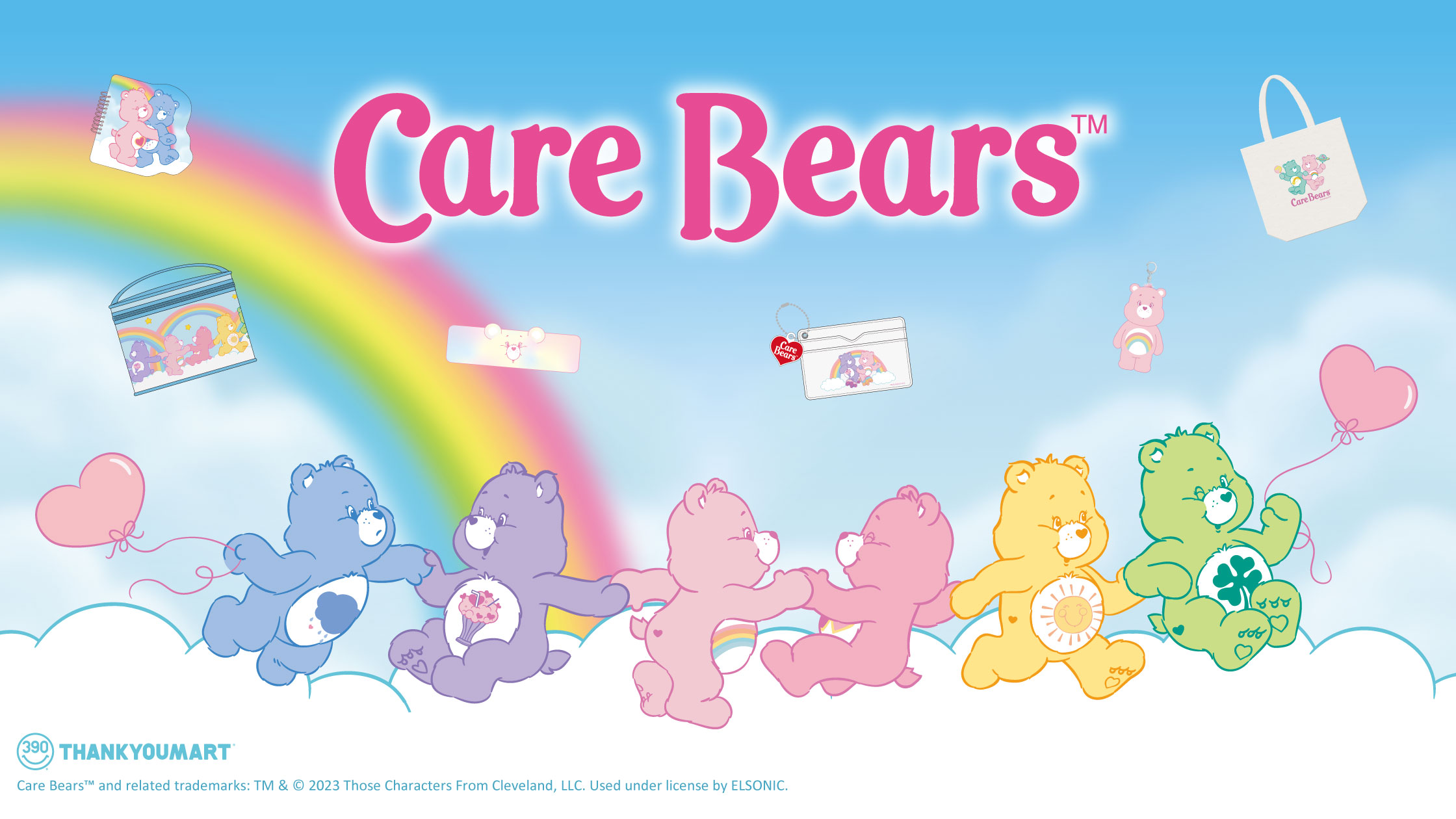 Care Bears™and related trademarks:TM & © 2023 Those Characters From Cleveland,LLC.Used under license by ELSONIC. 